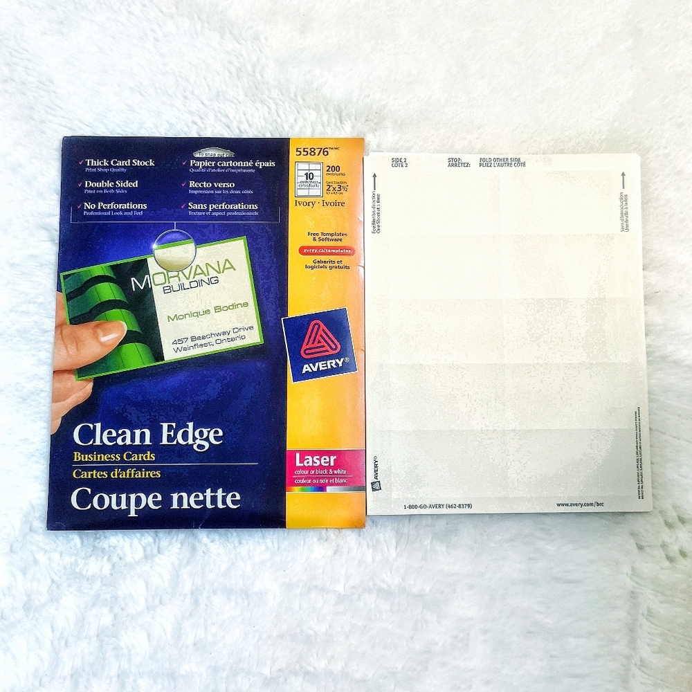 💮3/$20💮 Business Card Stock, 15 sheets, 10 cards/sheet